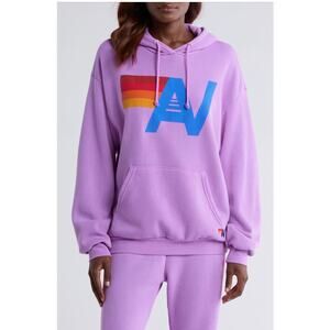 Aviator Nation Neon Purple Logo Hoodie - New Without Tags, Size Large!